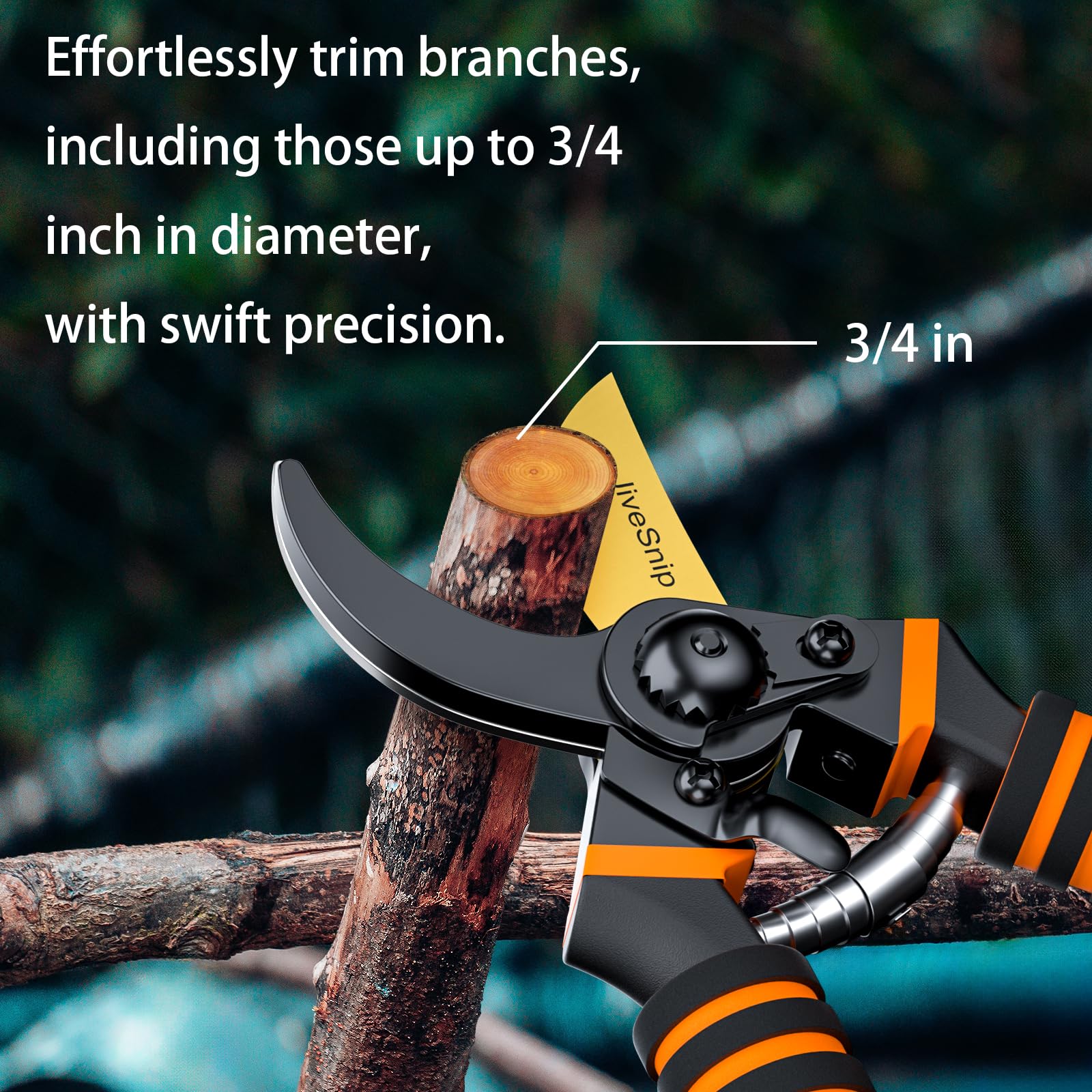 JiveSnip Premium Titanium Garden Secateurs - Professional Bypass Pruning Shears for Plants, Hedges, and Flowers